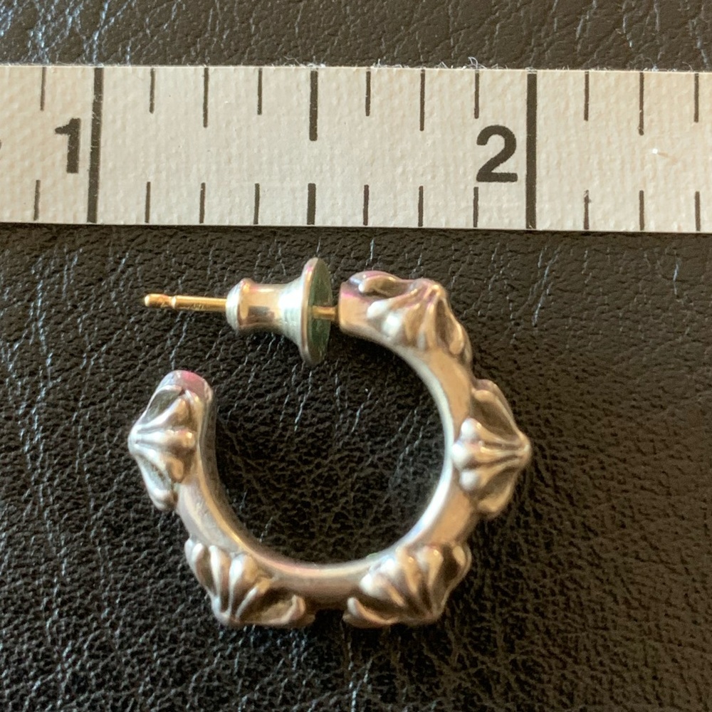 Chrome Hearts Cross Hoop Earring